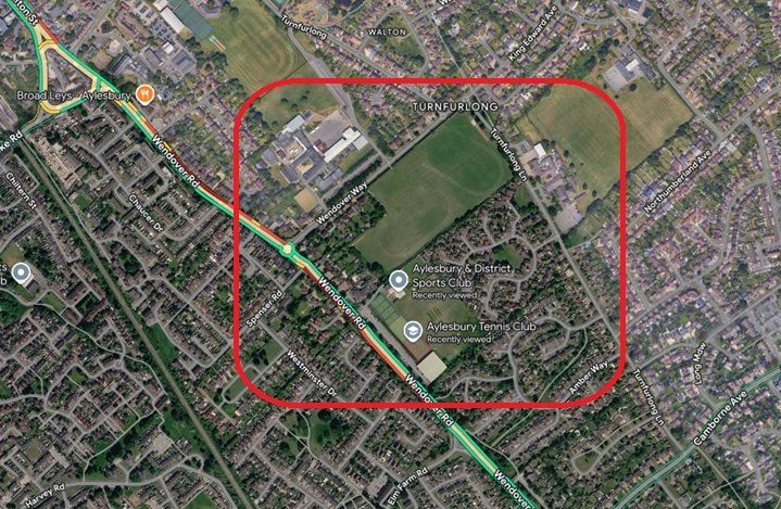 Aylesbury - Sports Club : Image credit Google maps